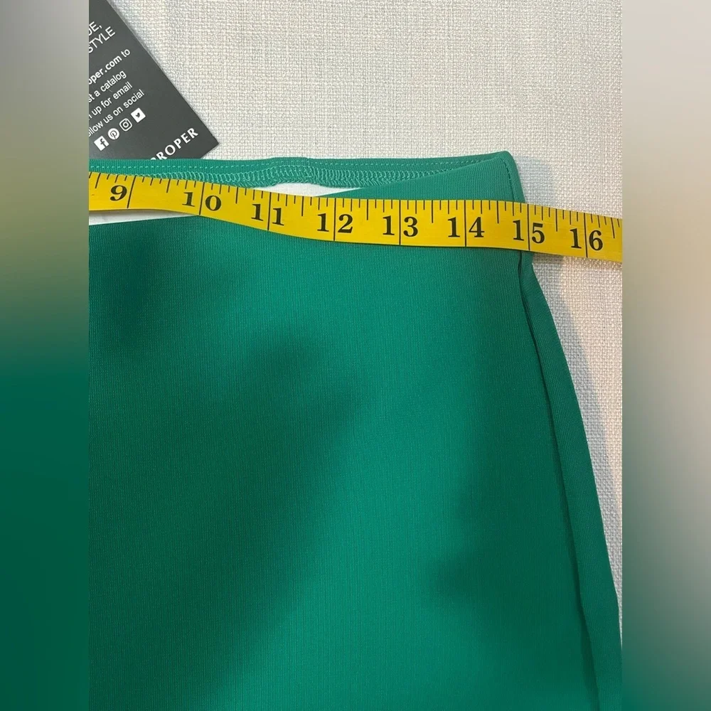 Boston Proper Elegant Green Women's Pants Crop Straight Nylon M Stretchy NWT